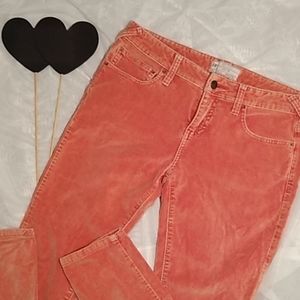🌿Free People orange crush skinny jeans